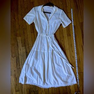 LACAUSA White Midi Dress